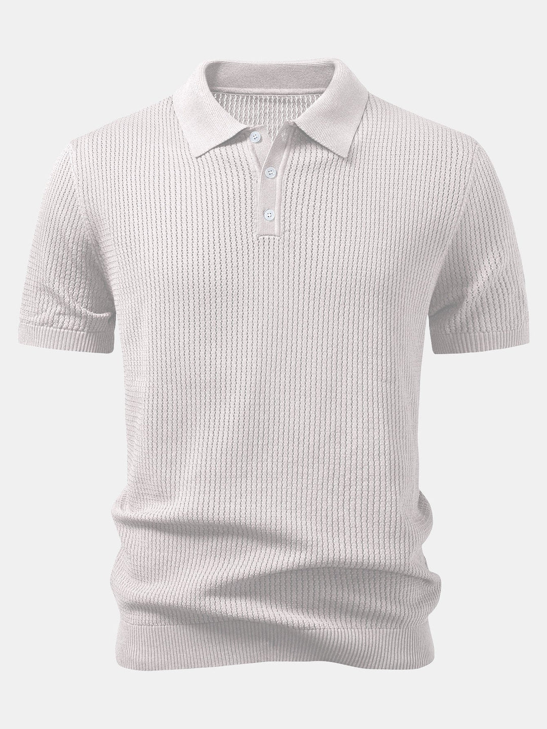 Gestructureerd gehaakt gebreid Polo shirt