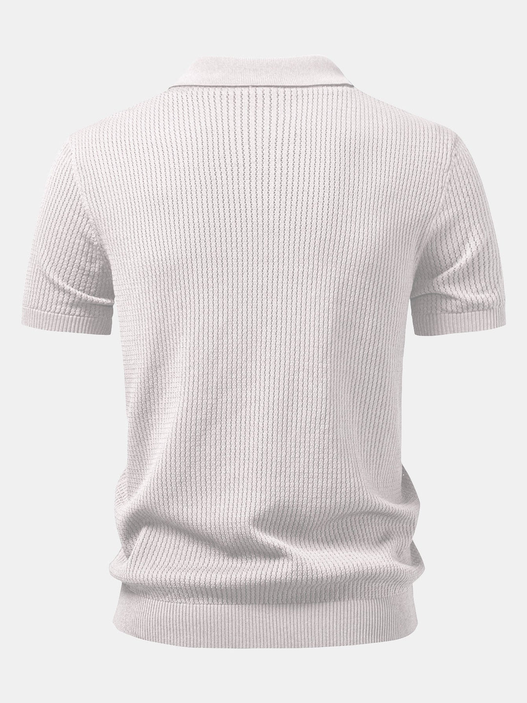Gestructureerd gehaakt gebreid Polo shirt