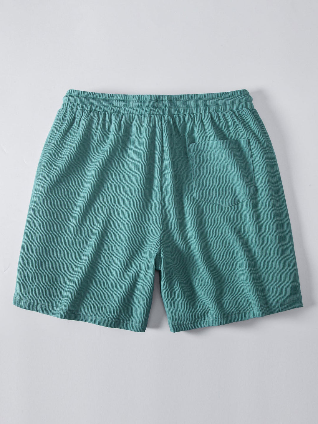 Textured Seersucker Short Sleeve Shirt & Drawstring Shorts Set
