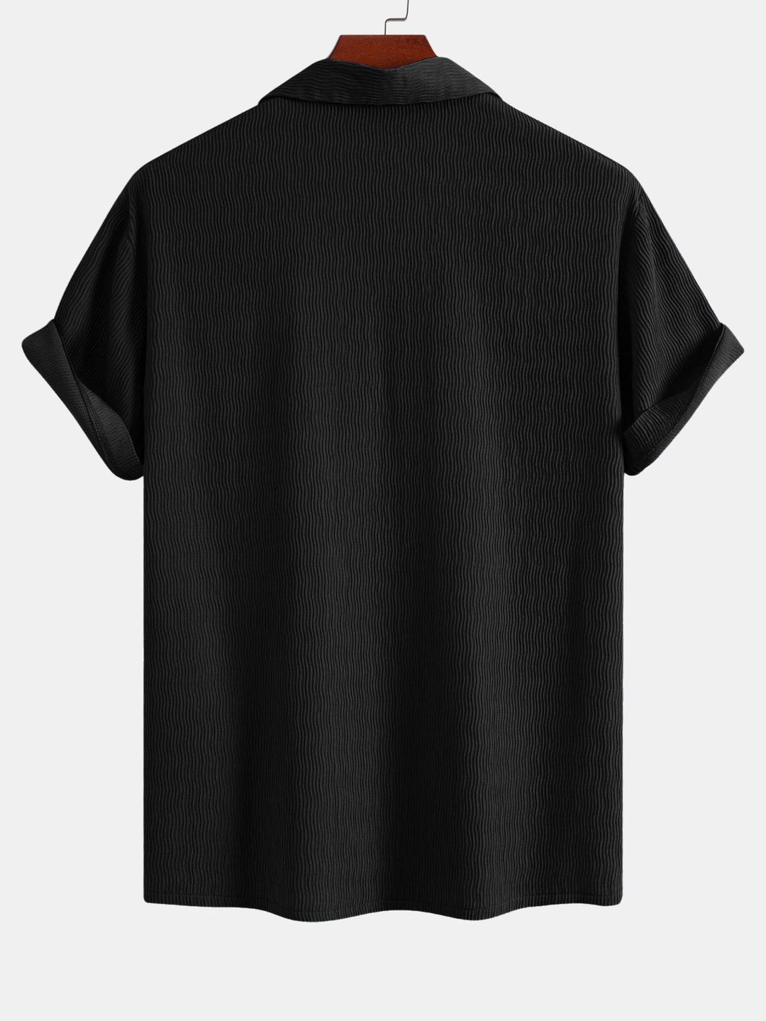 Textured Seersucker Short Sleeve Shirt & Drawstring Shorts Set