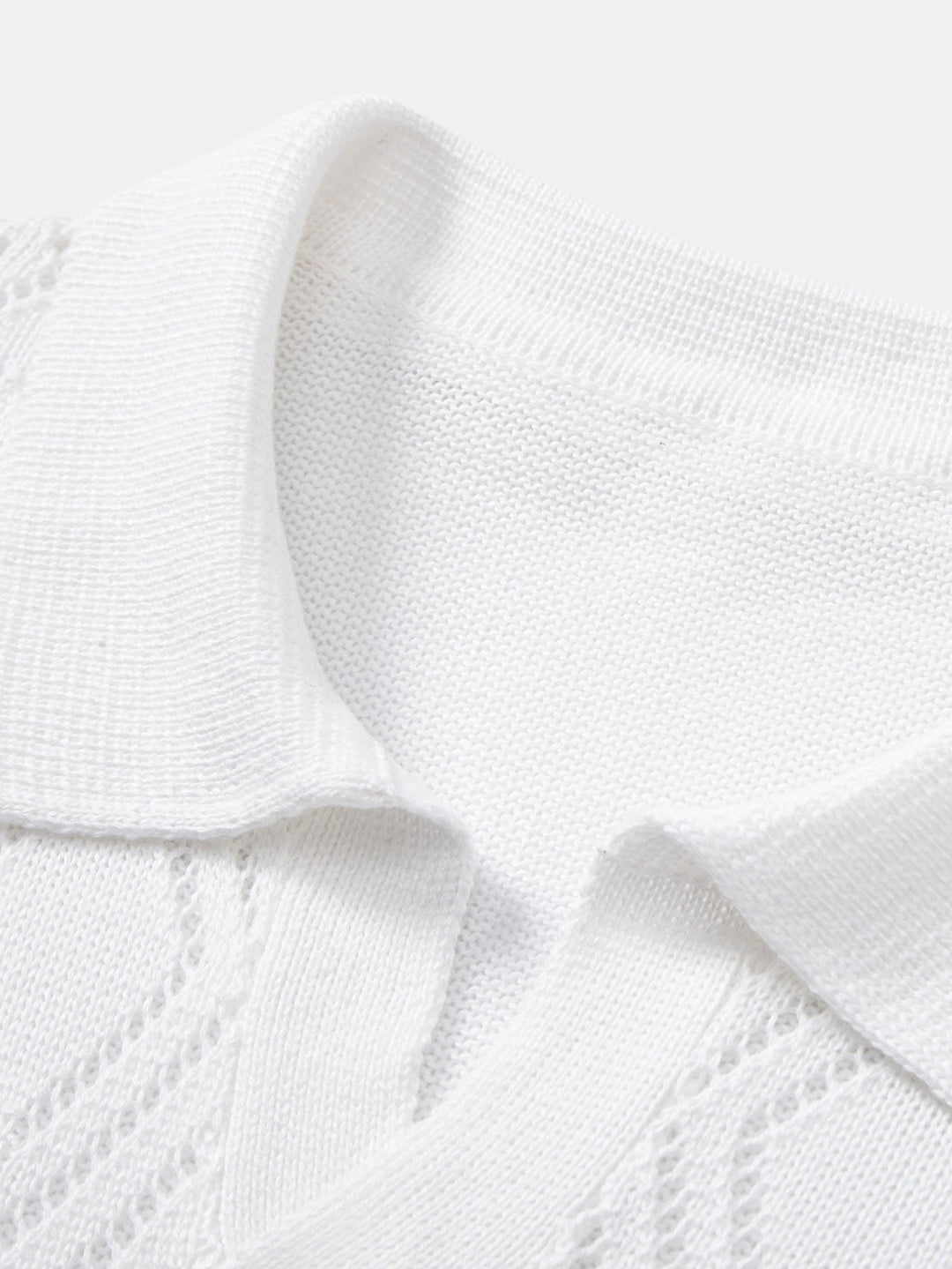 Geometrisch gehaakt V-hals Polo shirt