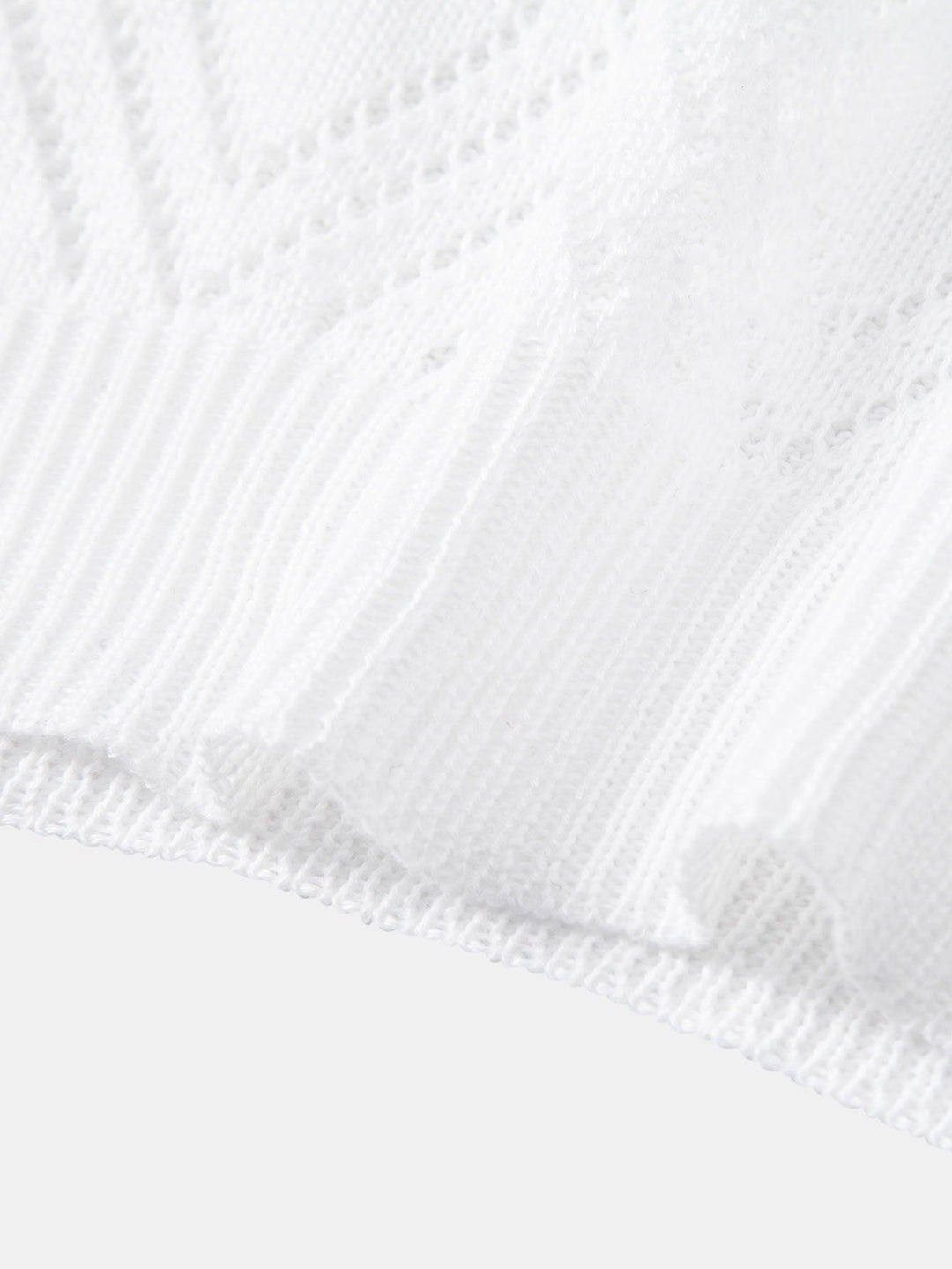 Geometrisch gehaakt V-hals Polo shirt