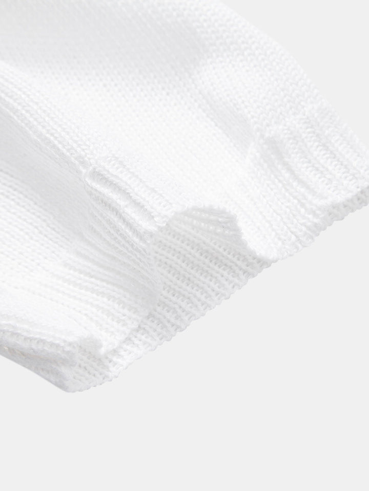 Geometrisch gehaakt V-hals Polo shirt
