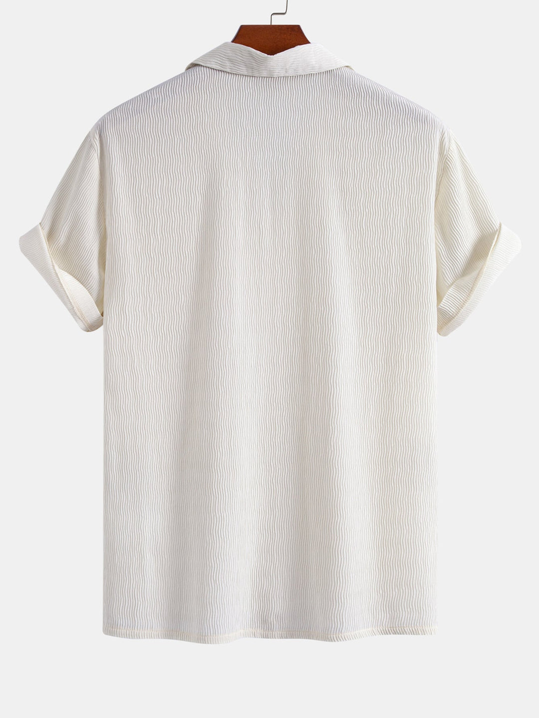 Textured Seersucker Short Sleeve Shirt & Drawstring Shorts Set