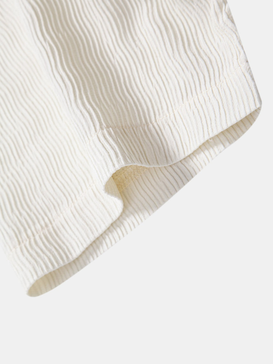 Textured Seersucker Short Sleeve Shirt & Drawstring Shorts Set
