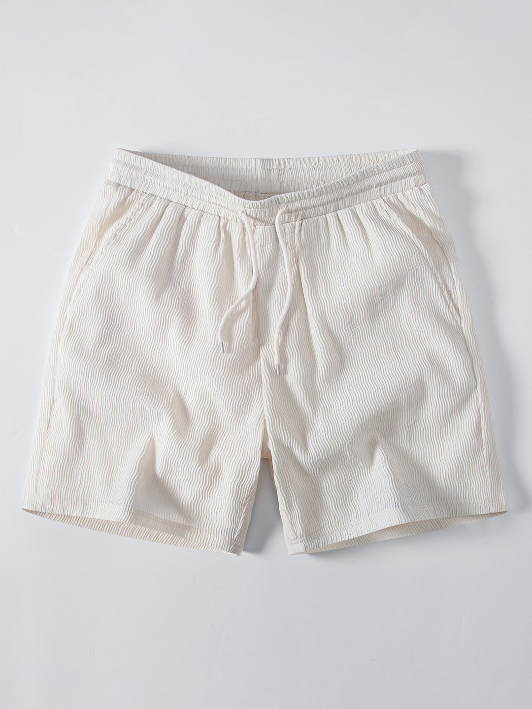 Textured Seersucker Short Sleeve Shirt & Drawstring Shorts Set