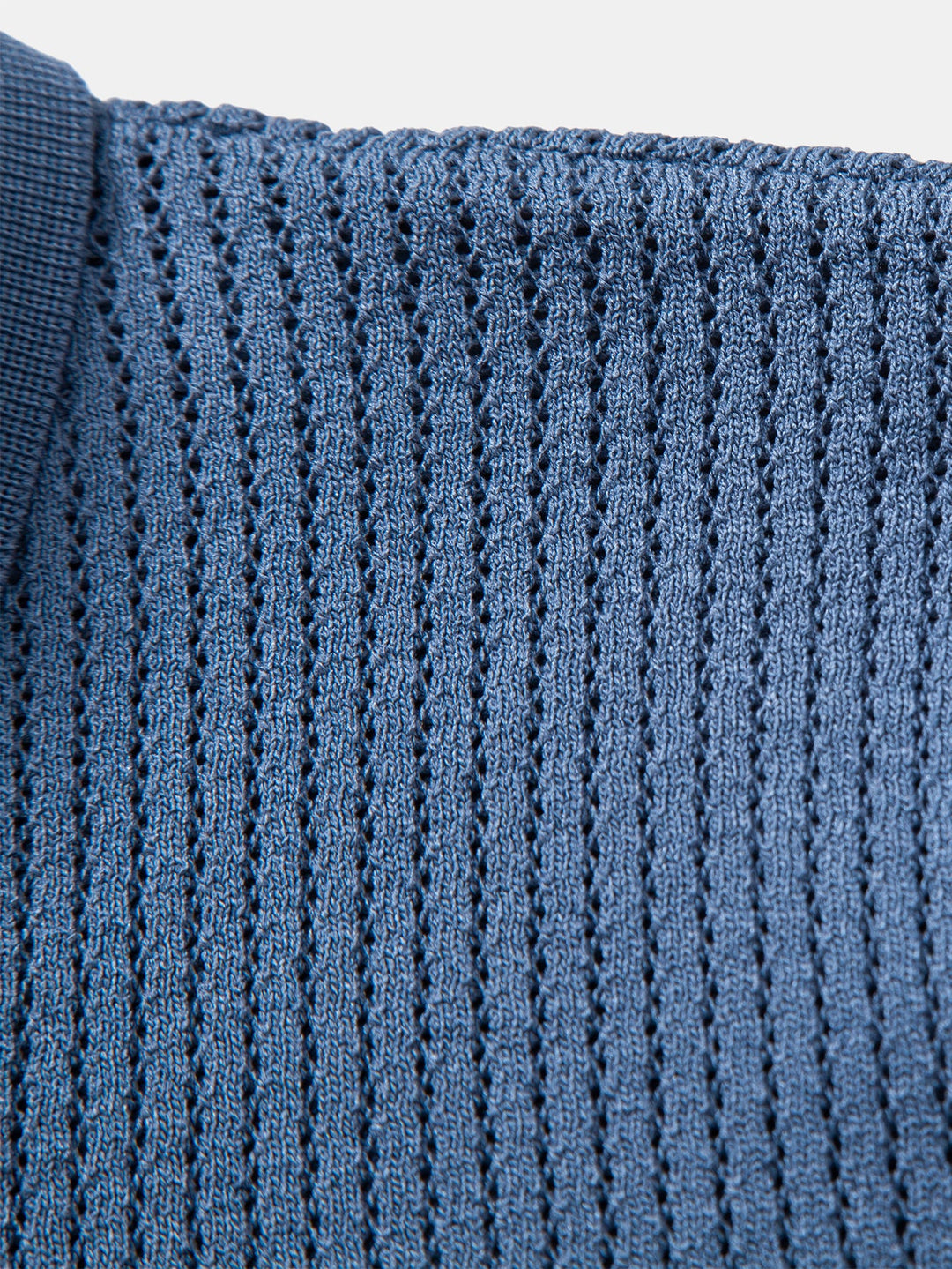 Gestructureerd gehaakt gebreid Polo shirt