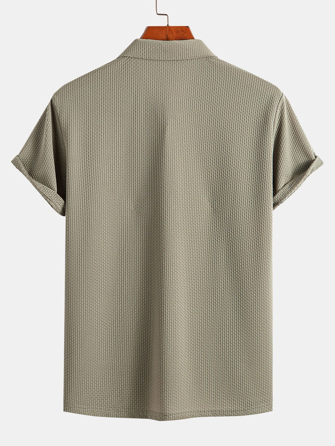 Textured Polo Shirt with Short Sleeves