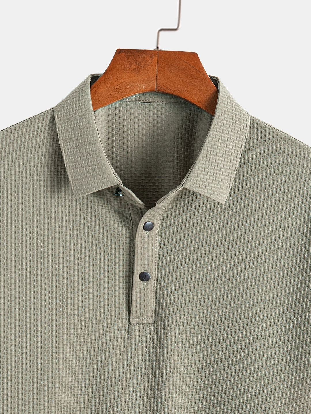 Textured Polo Shirt with Short Sleeves