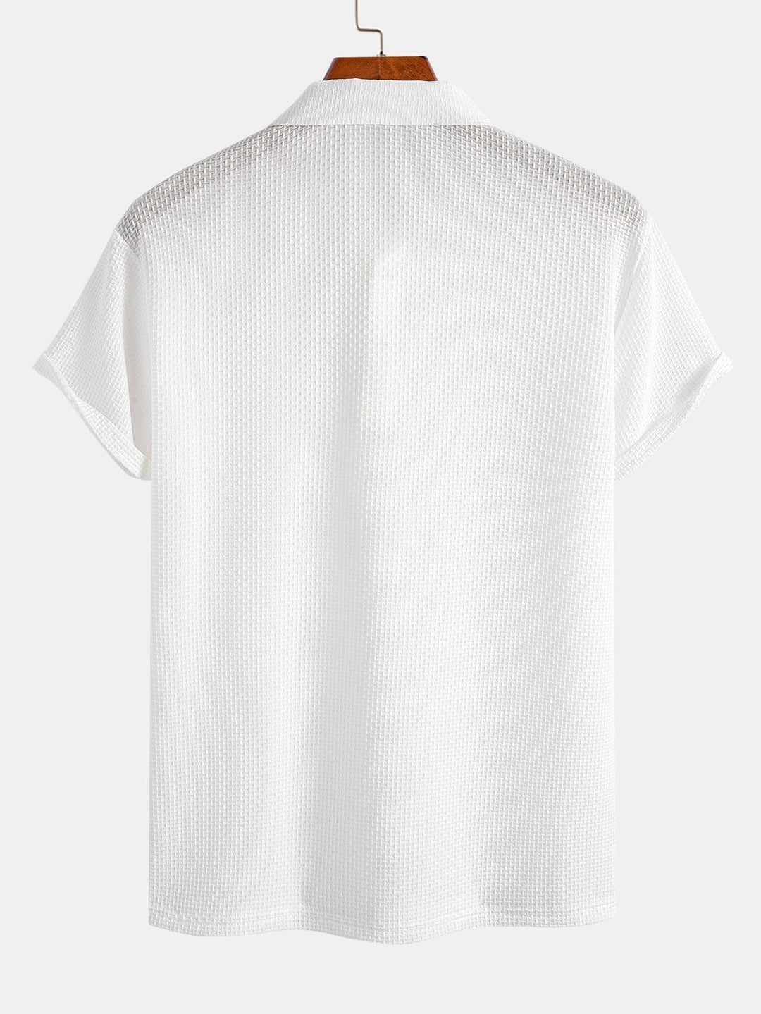 Textured Polo Shirt with Short Sleeves