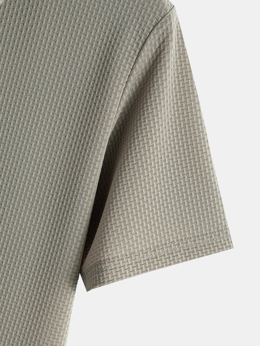Textured Polo Shirt with Short Sleeves